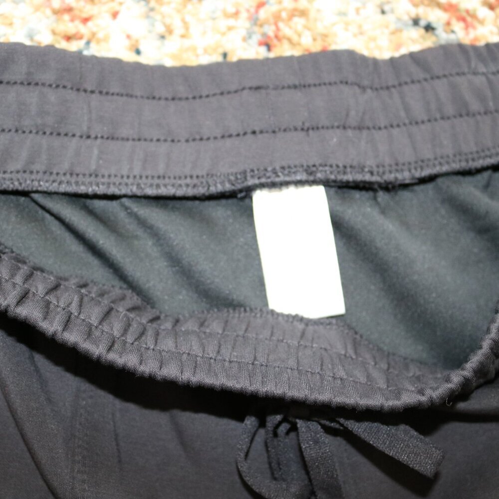 Women’s Black Jogger Track Pants with Drawstring Waist - Picture 2 of 3